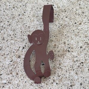 Brown Monkey Metal Over the Door Hook